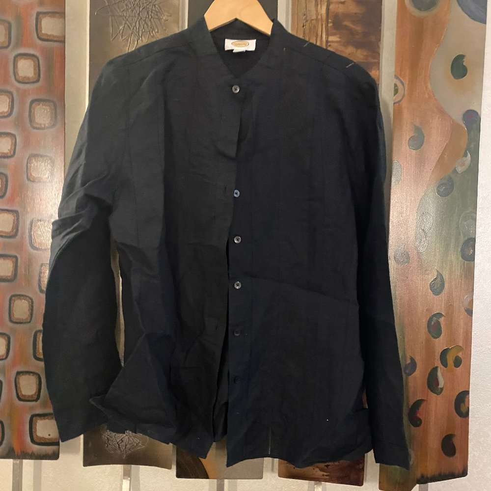 Talbots Black Button Down Shirt